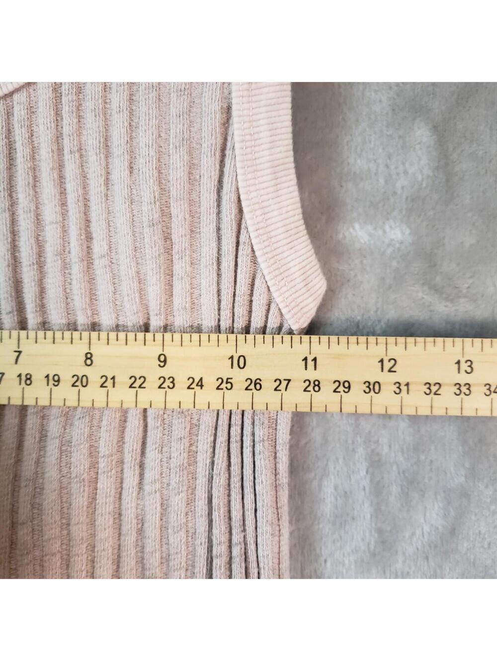 Project Social T Ribbed Knit Sleeveless Tank Top Light Pink Round Neck Size S - Picture 4 of 5